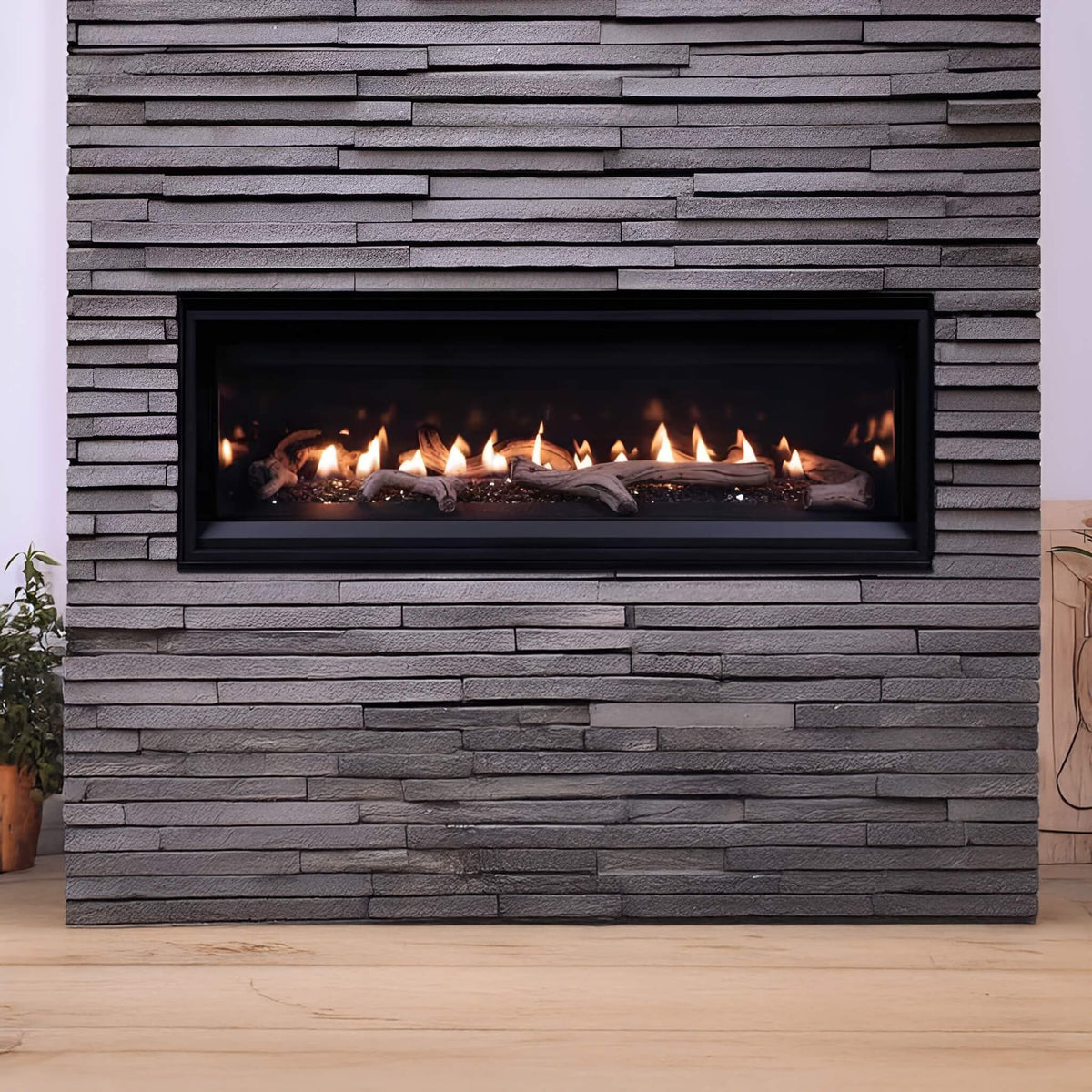 Superior Fireplaces DRL2000 55-Inch Linear Direct Vent Natural Gas Fireplace With Sceen Barrier [DRL2055TEN] (SAK42051)