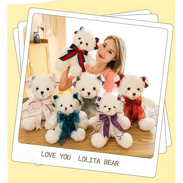 Superior Quality Cute Teddy Bear With Dress Plush Doll Stuffed Animals Kids Toys Room Decor, Christmas,VE Valentine Gifts