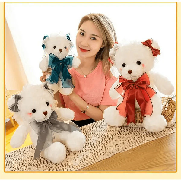 Superior Quality Cute Teddy Bear With Dress Plush Doll Stuffed Animals Kids Toys Room Decor, Christmas,VE Valentine Gifts