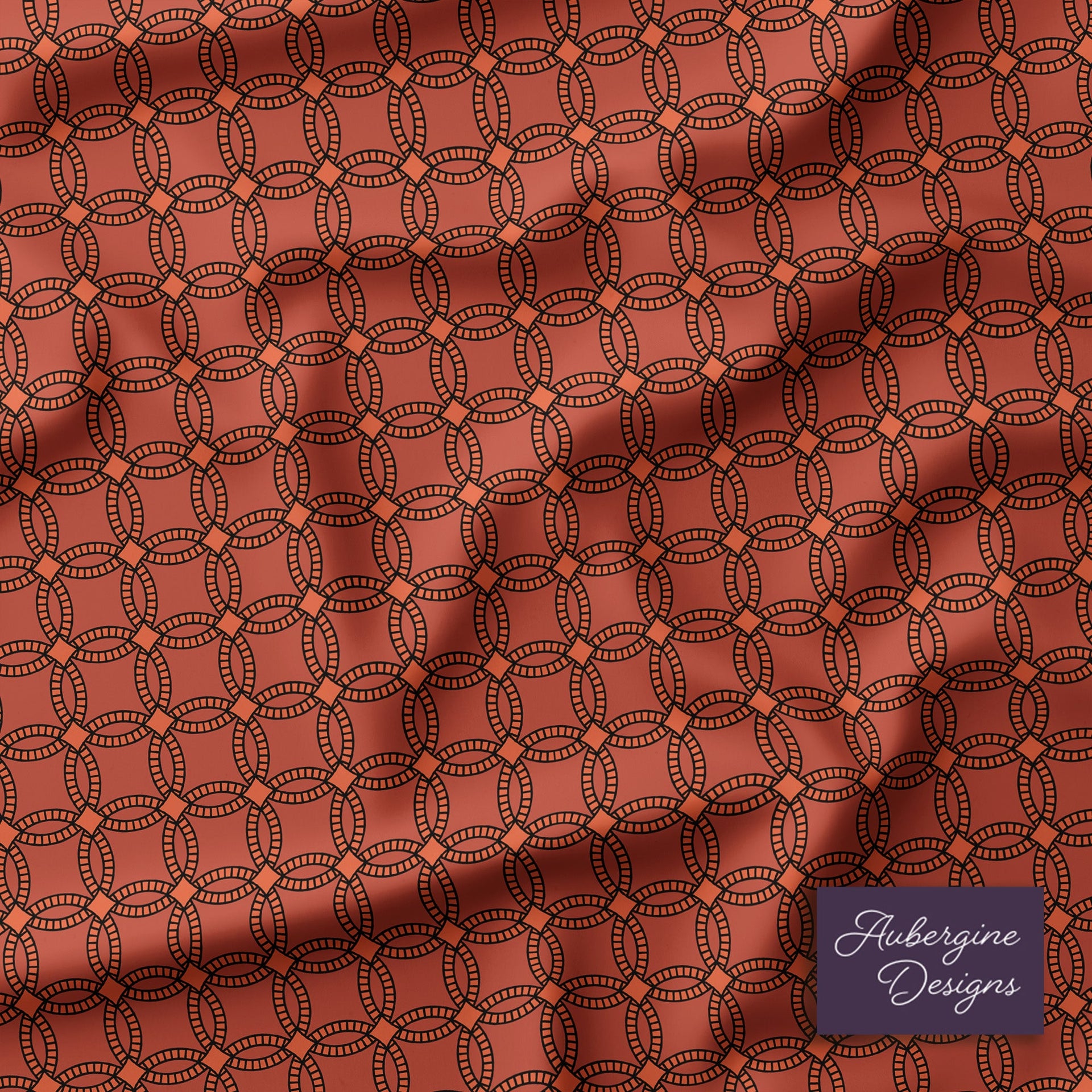 Window Curtain Set - Cotton Blend (2 Panels) | Pomegranate | William Morris Inspired Collection