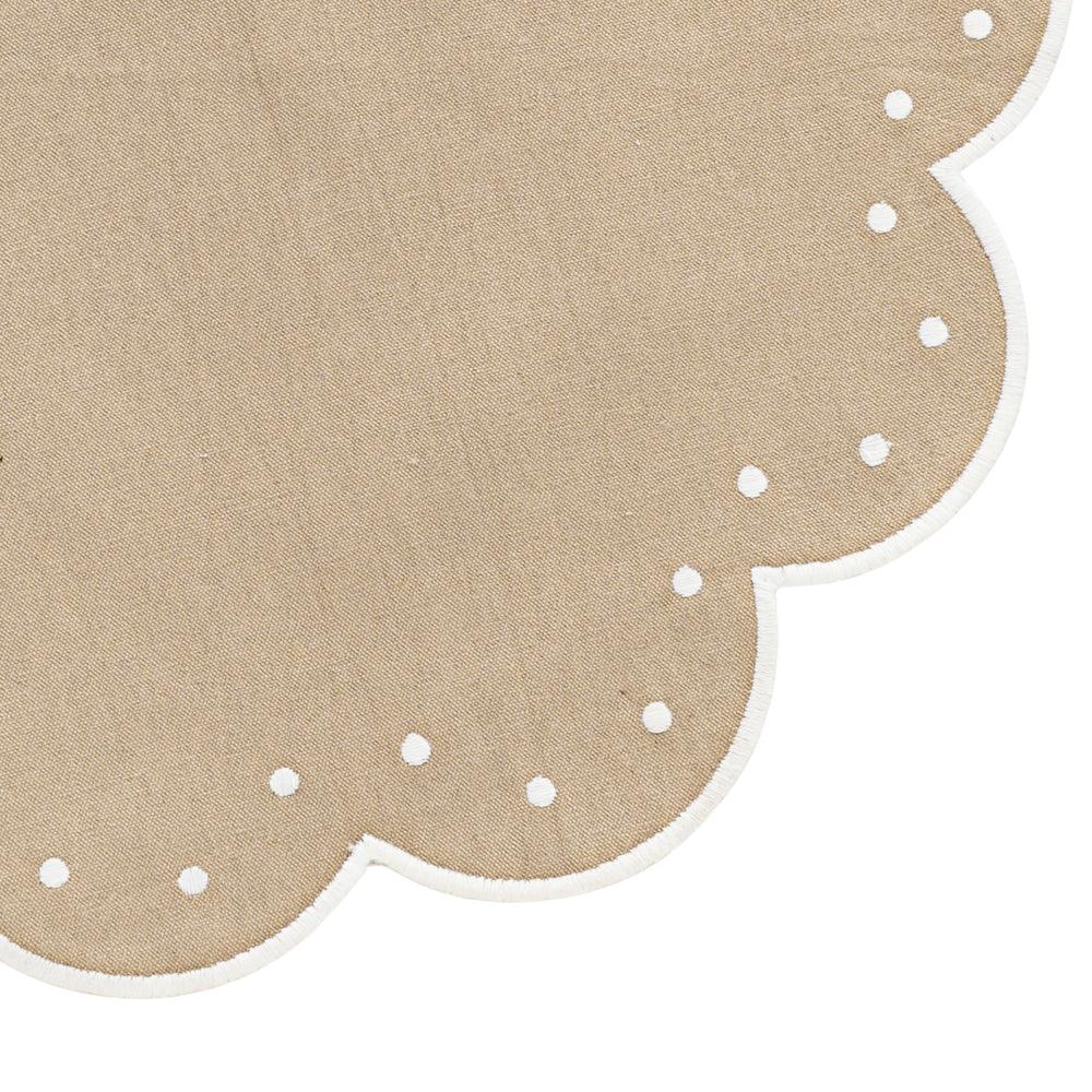 Placemats Round - Scallop Placemat Washable