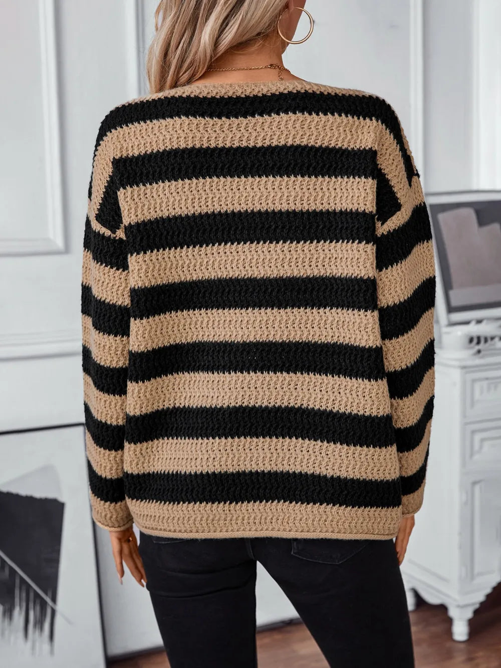 Sweater women's autumn and winter new casual loose women's knitted sweater