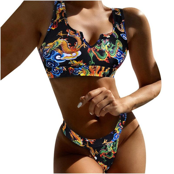 Swimwear Women Swimsuit Push Up Bikinis Fashion Women's Solid Color Bikini Pad Swimwear Swimsuit Beachwear Set Triangle Bikini Bathing Suits