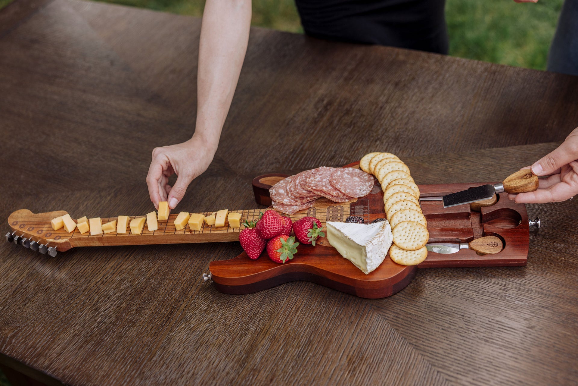 Guitar Legend Cheese Board & Tools Set Picnic Time Family of Brands
