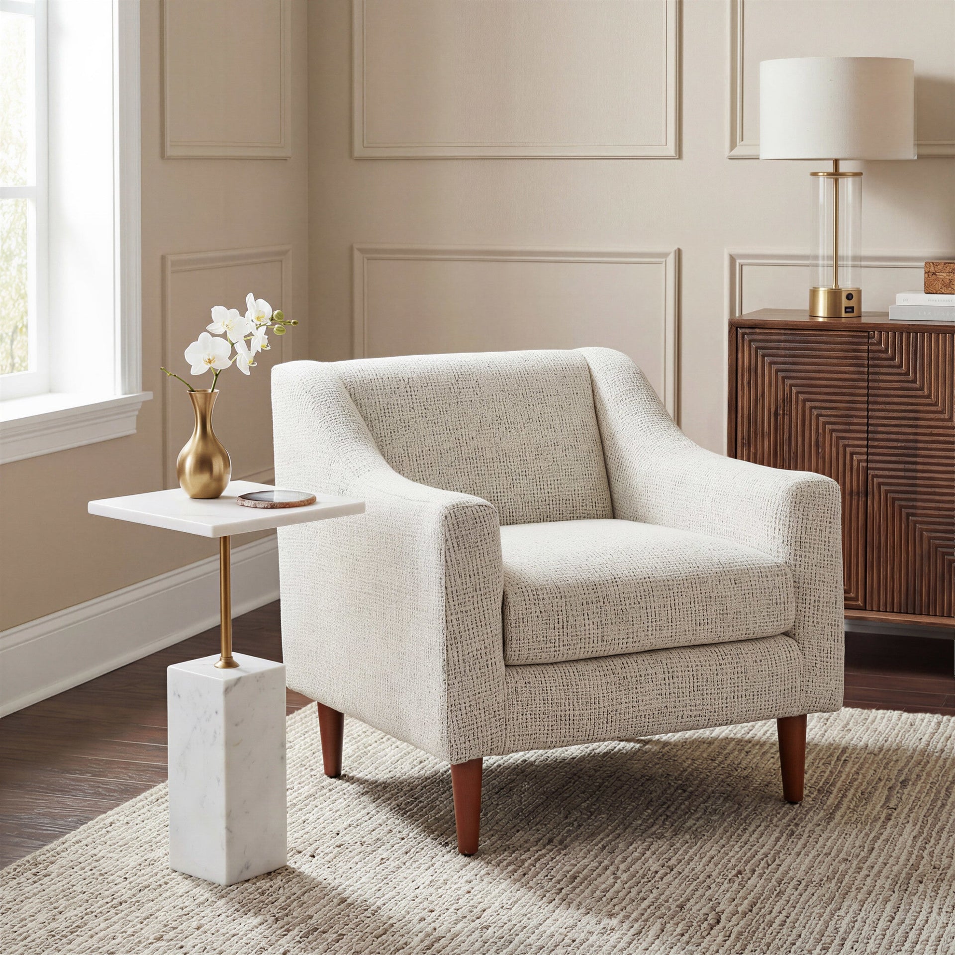 Naht Side Table White