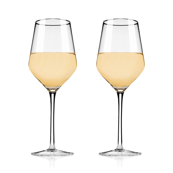 Raye Angled Crystal Chardonnay Glasses Set of 2
