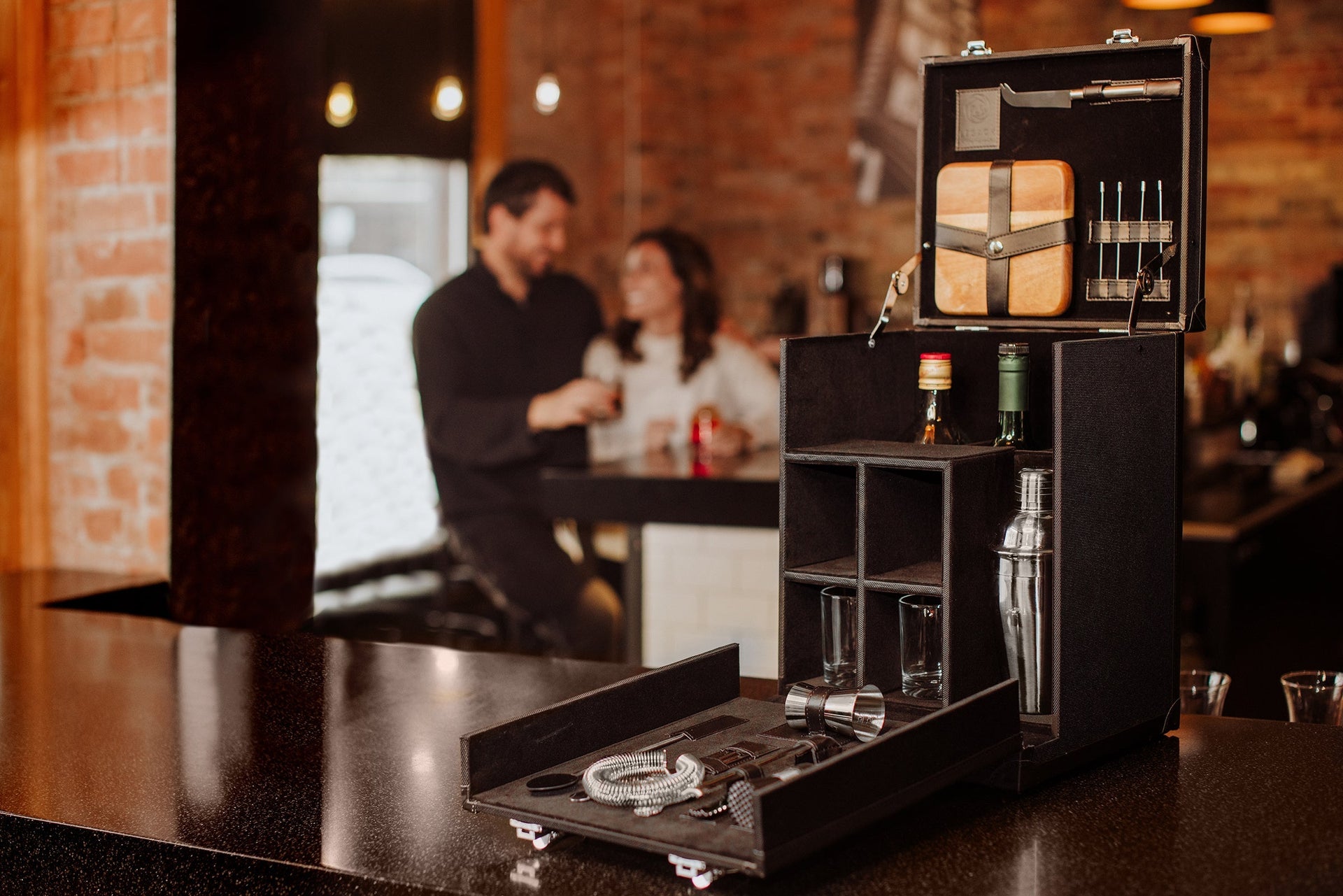 Hamilton Portable Cocktail Bar Picnic Time Family of Brands