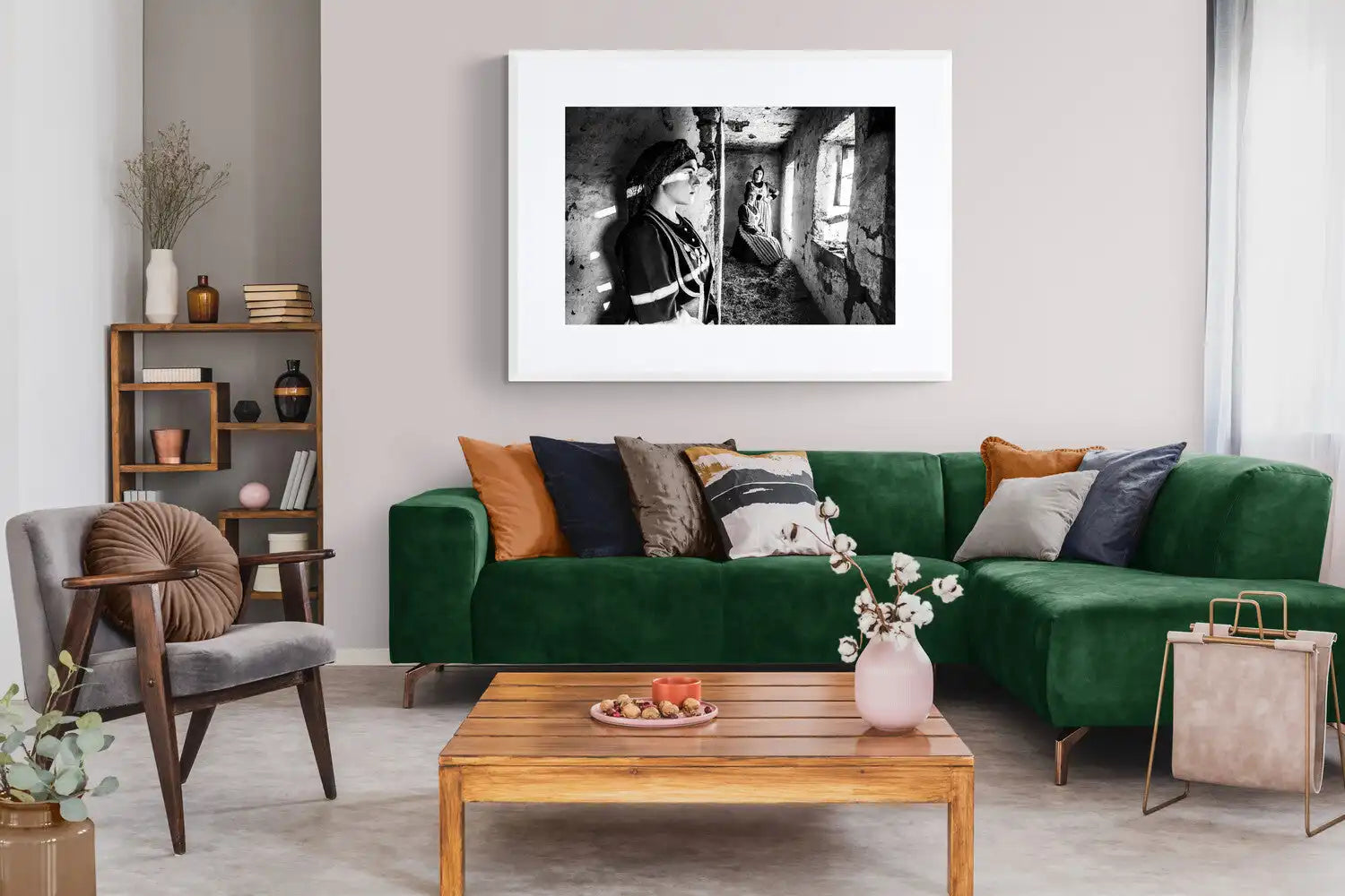 Limited Edition numbered and signed. Rural costumes of Kastoria, W. Macedonia | Black-and-white wall art photography from Greece