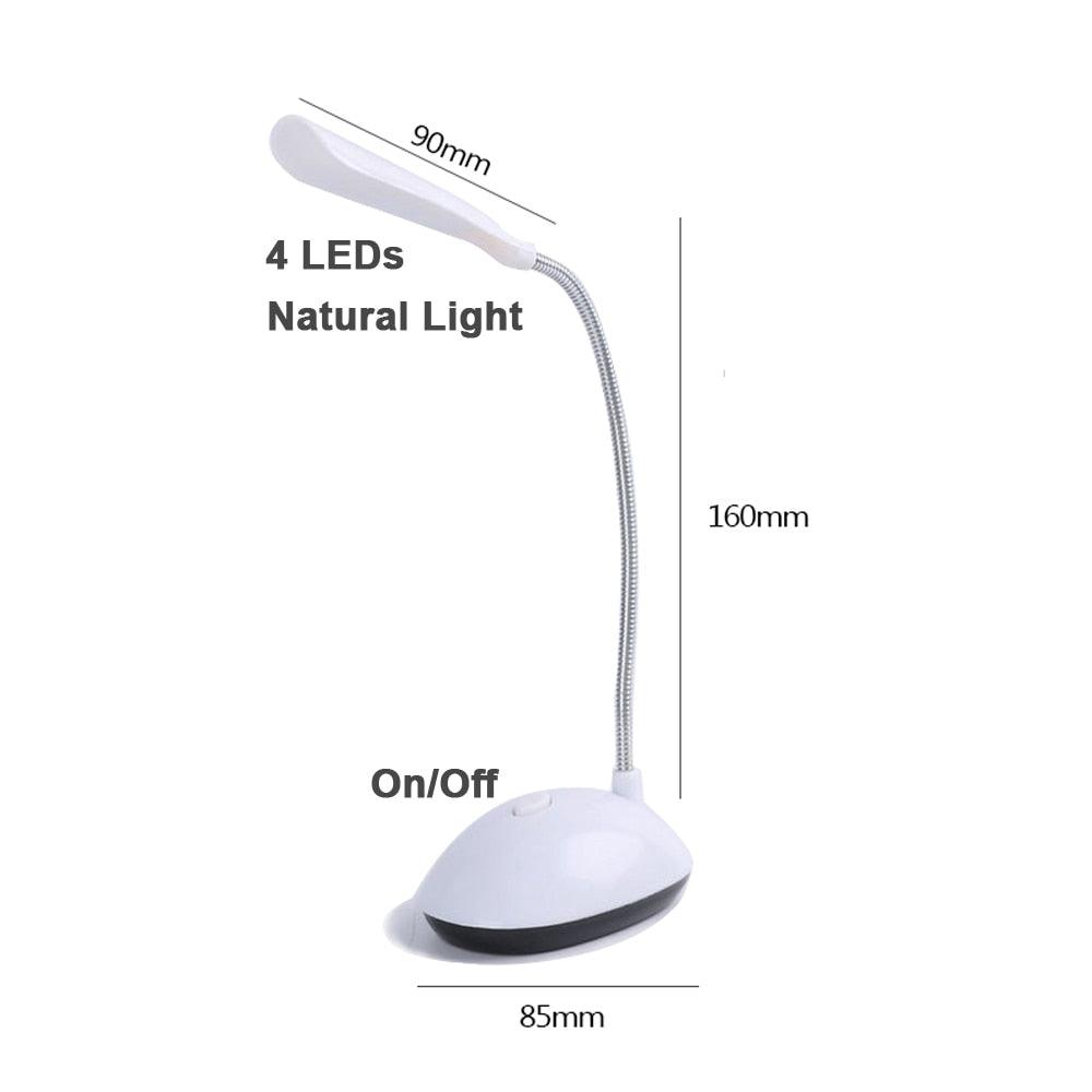 Table Lamp For Study LED Desk Lamp 3XAAA Battery Not Include Dimmable Mini Table Top Lantern Cute Book Light Office Smart Decorative Table Lamp Cute Study Lamps for Bedroom Décor
