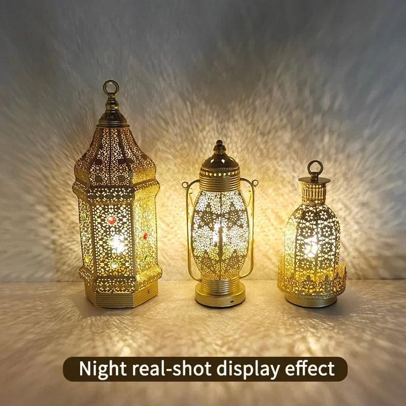 Table Lamp - Portable Iron Art Metal Long