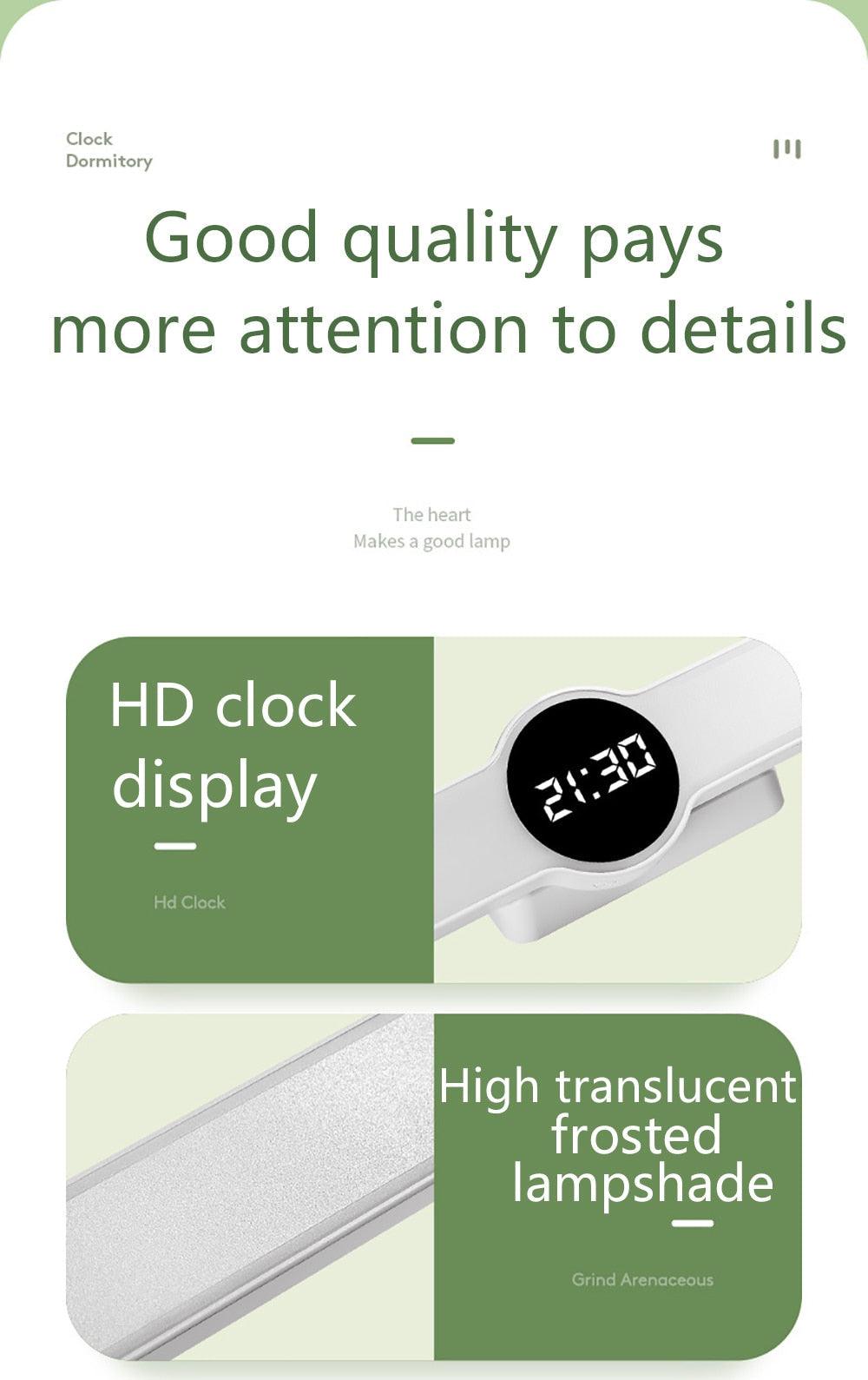 Table Lamp Table Clock USB Lamp Magnetic Led Desk Lamp Study Office Light Rechargeable Bedroom Bedside Children Lamp Decorative Table Lamp Cute Study Lamps for Bedroom Décor