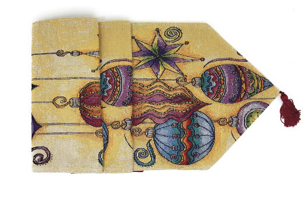 DaDa Bedding Bohemian Ornaments Colorful Holiday Lanterns Tapestry Dining Table Runner (14916)