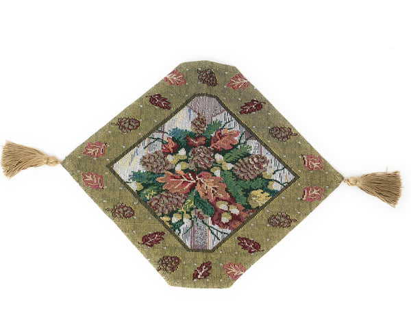 DaDa Bedding Rustic Floral Bouquet Lights Holiday Tapestry Dining Table Runner (6068)
