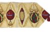 DaDa Bedding Elegant Christmas Ornaments Gold Red Tapestry Dining Table Runner (6139)