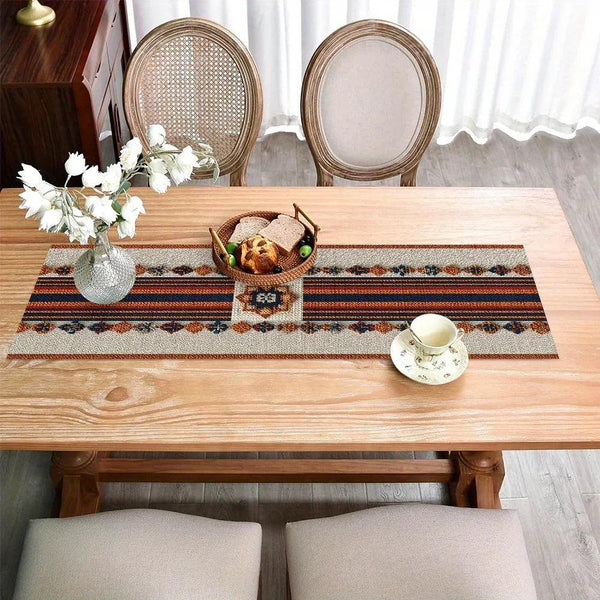 Table Runner - Geometric Polyester Striped