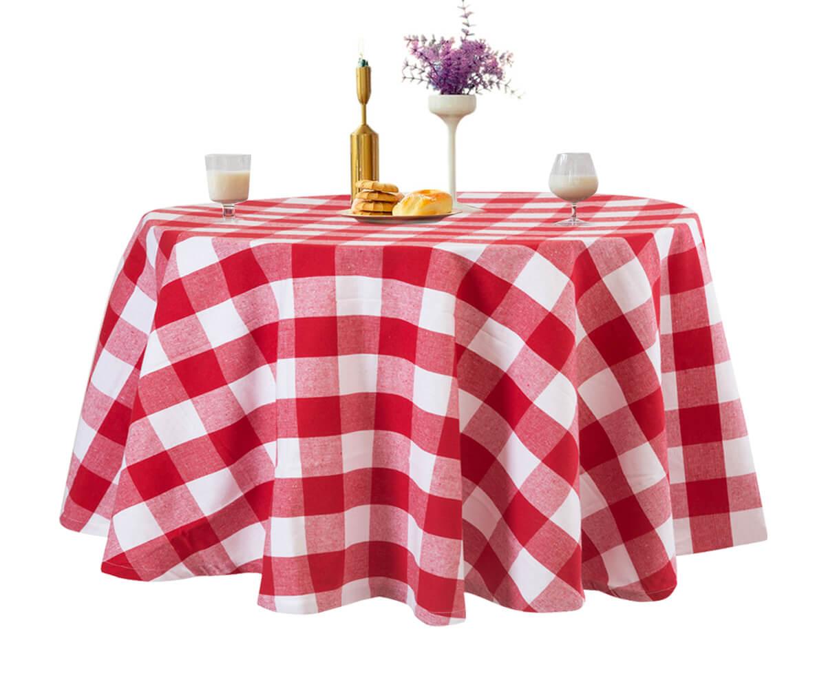 Round Tablecloth - Buffalo Plaid Table cloths