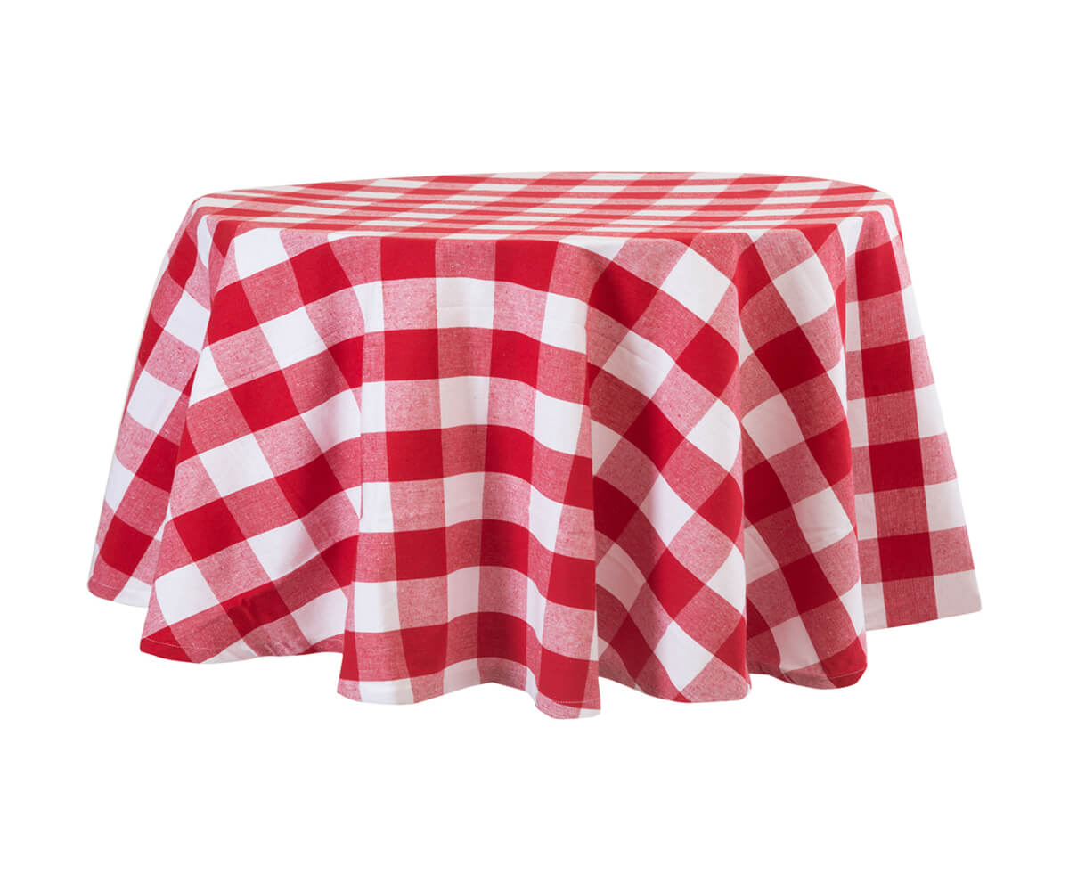 Round Tablecloth - Plaid Tablecloths