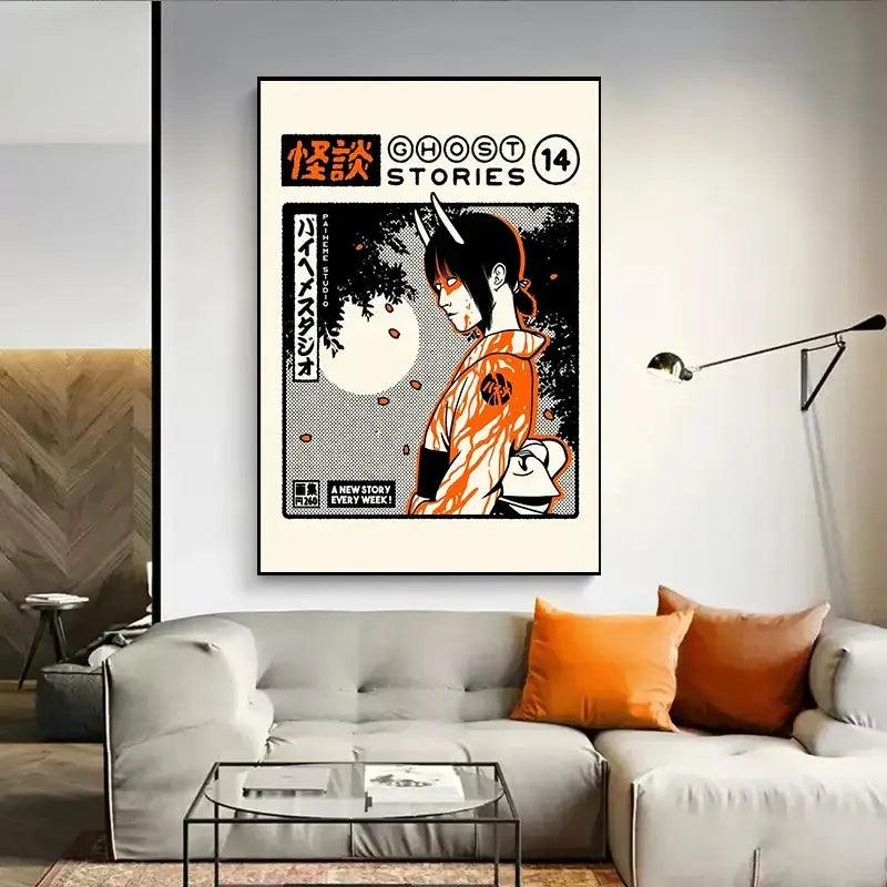 Orange Octopus Canvas Art