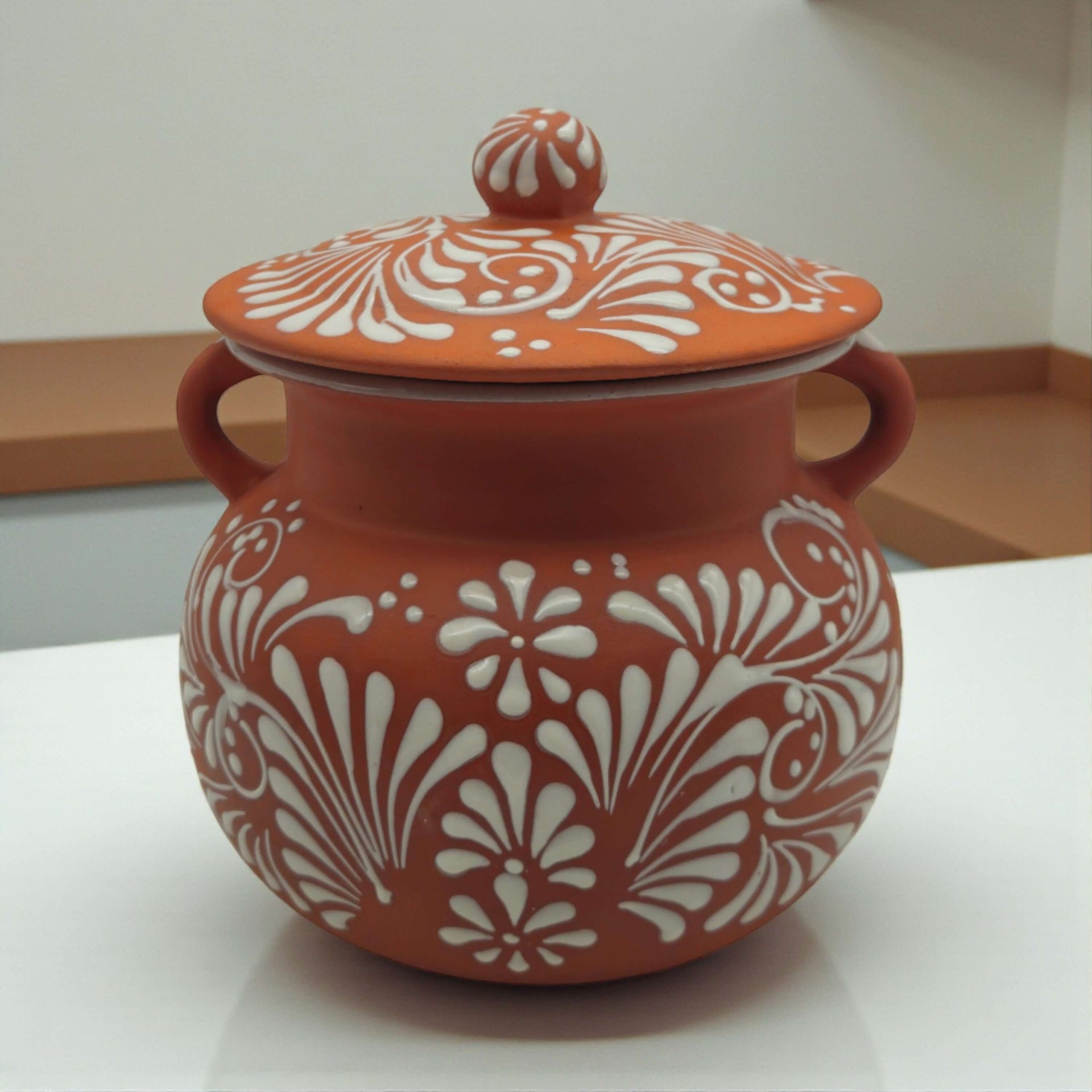 Talavera Frijolero Bean Pot with Lid | Mexican Clay Pot