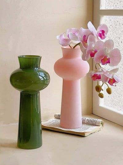 Tall Vintage Style Dopamine Decorative Flower Vase
