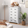 Tall Storage Dresser with 5 Pull-out Drawers for Bedroom Living Room-White