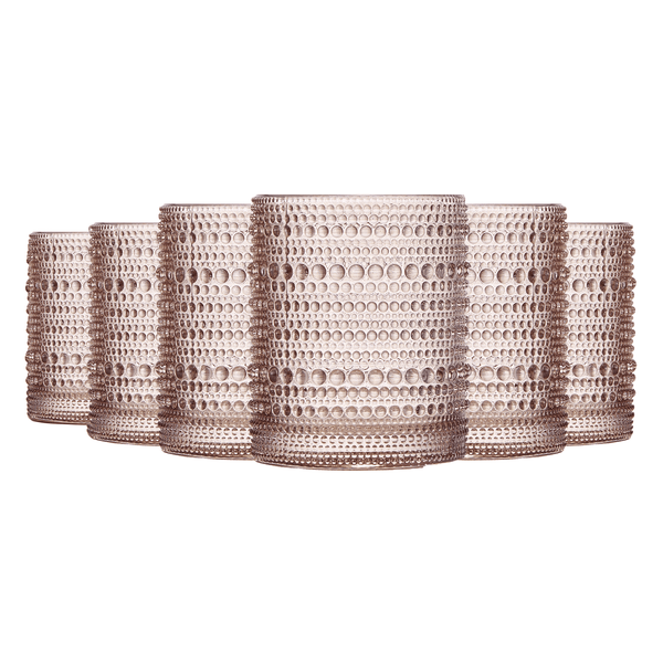 Tonal Hobnail Lowball Glassware, Set of 6
