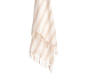 Beige Throw Striped Cotton Sofa Throw