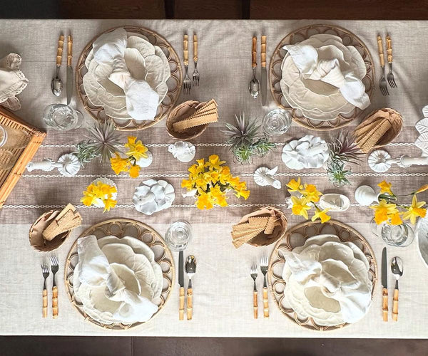 Striped Tablecloth - Tassel Tablecloth