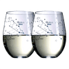 Set of 2 Zodiac Sign Wine Glasses with 2 Wooden Coasters by The Wine Savant - Astrology Drinking Glass Set with Etched Constellation Tumblers for Juice, Water Home Bar Horoscope Gifts 18oz (Taurus)