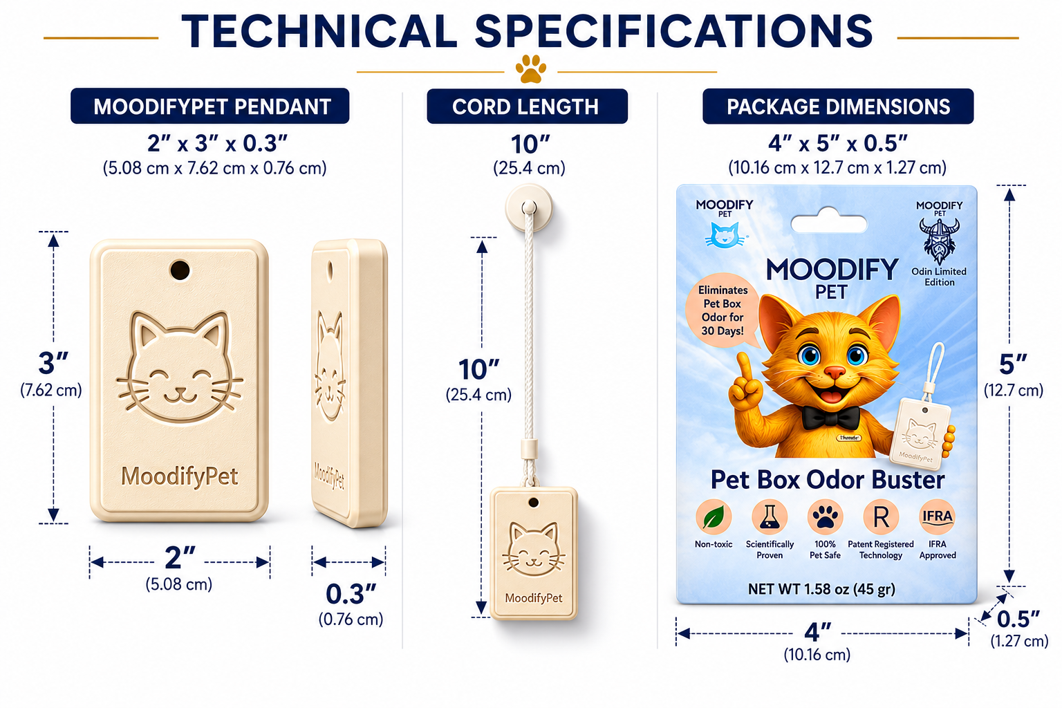 MoodifyPet Cat Litter Box Odor Neutralizer — 12 Pack (Max Coverage)