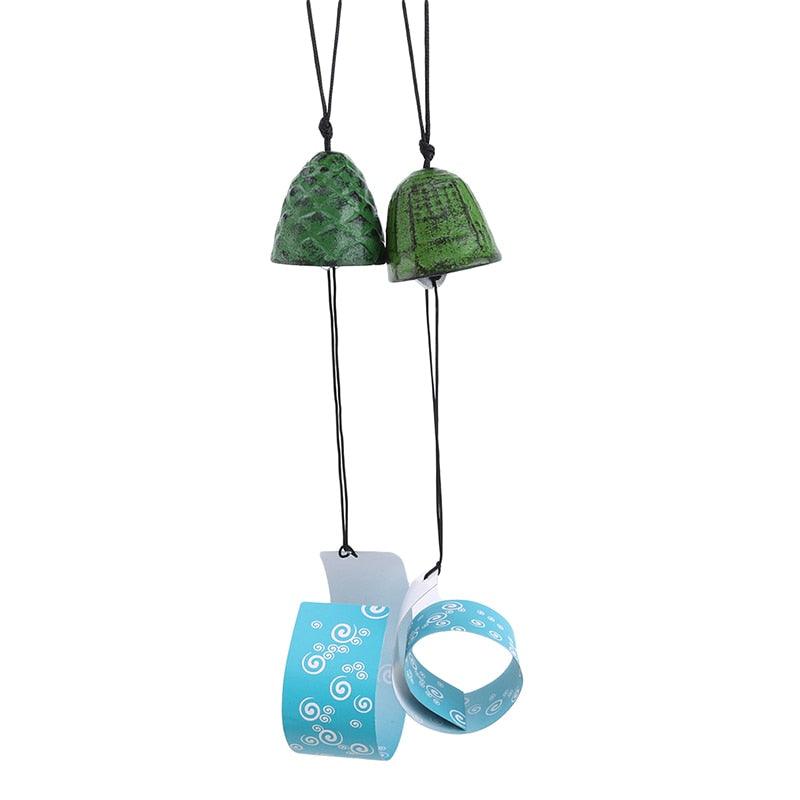 Temple Bell Pendant Lucky Wind Chimes Japanese Lucky Feng Shui Small Wind Chime Sound Clapper Home Garden Outdoor Decor Gift Cast Iron Outdoor For Good Luck Home Garden Patio Hanging Decoration Gift