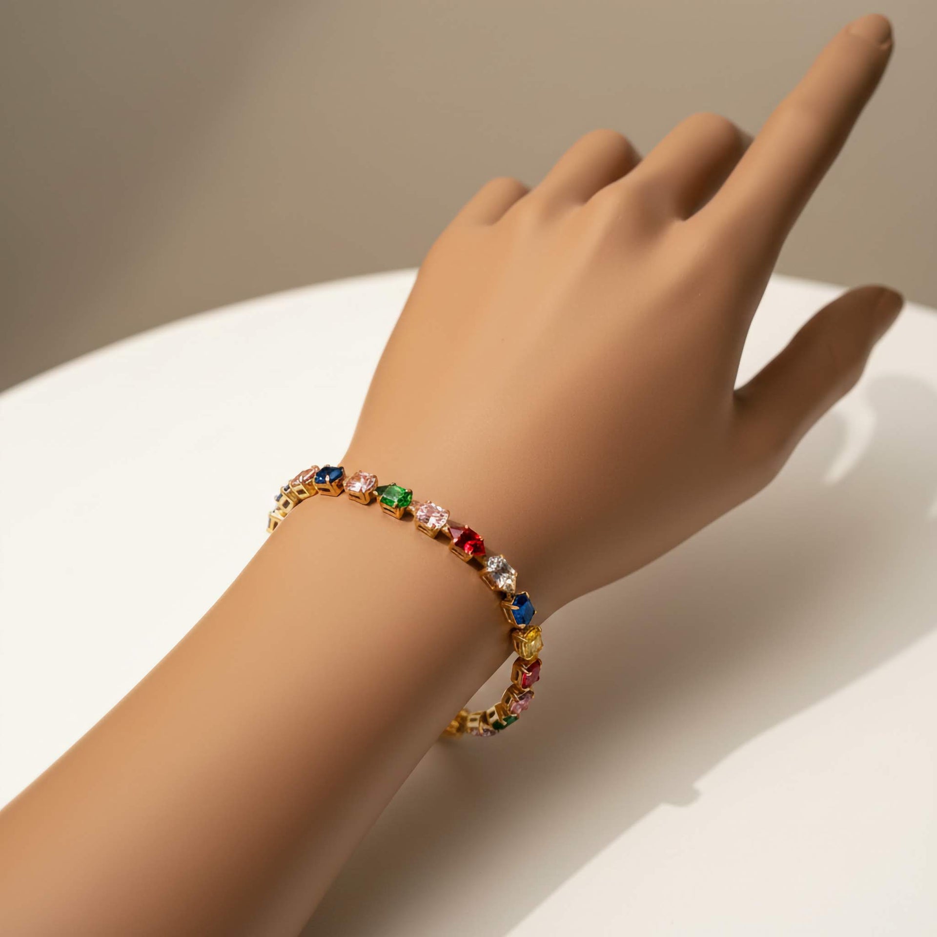 Multicolor Crystal Tennis Bracelet – Chic Everyday Jewelry Gift