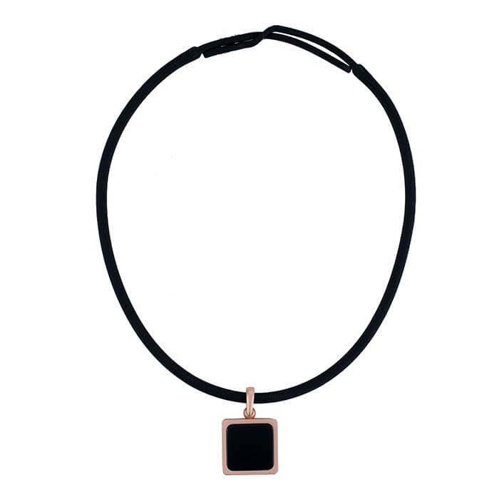 Tera High Power Gauss Magnetic Therapy Necklace - Black Rose Gold