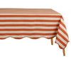 Scalloped Edge Tablecloth - Striped