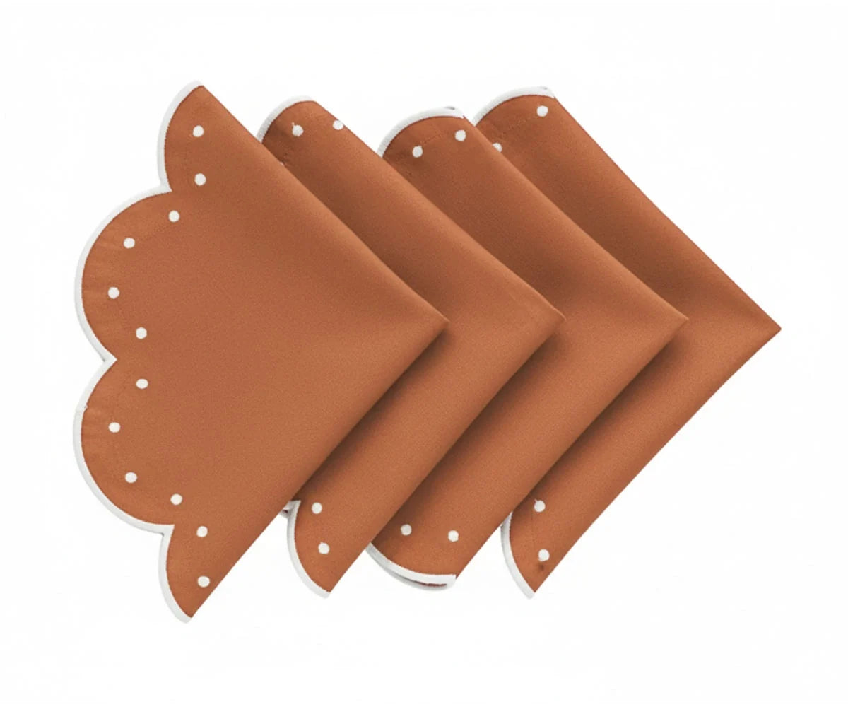 Placemats Round - Scallop Placemat Washable