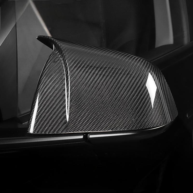 TESERY Mirror Caps for Model Y / 3 ( Sporty Style ) - Dry Carbon Fiber Exterior Mods