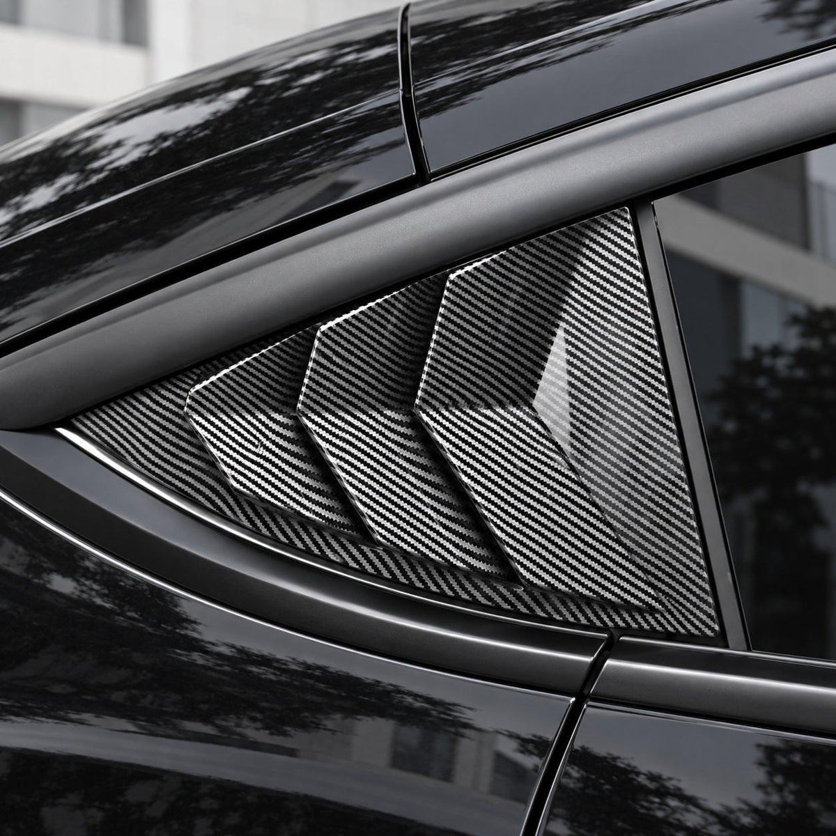 TESERY Rear Side Window Louvers Cover for Model Y | 3 Finishes | 2-Pack