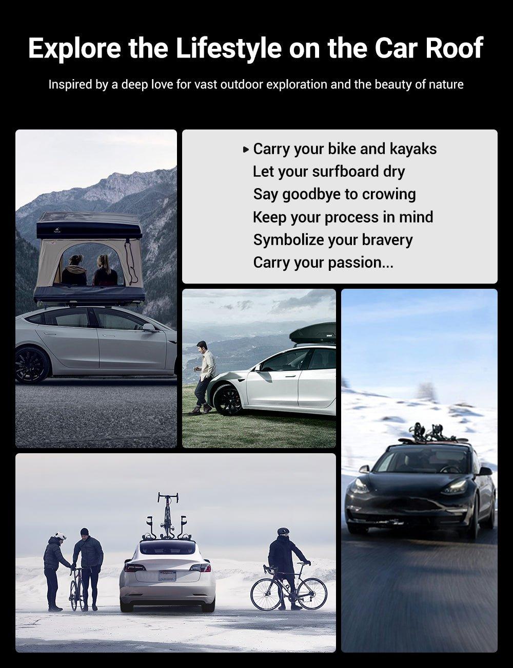 TESERY Roof Rack for Tesla Model 3 Highland / Model Y (Set of 2)