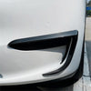 TESERY Tesla Model 3 Fog Light Trim - Carbon Fiber Exterior Mods - Wet Carbon Fiber / Glossy