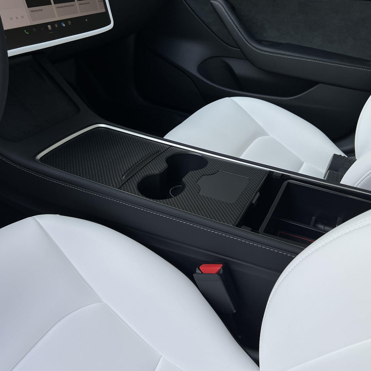 Carbon Fiber Center Console Wrap Cover for Model 3 / Y