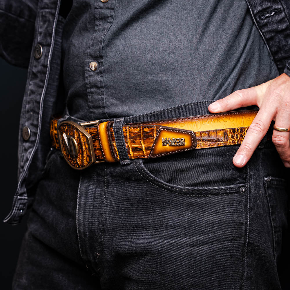 Texas Belt Mustard Brown