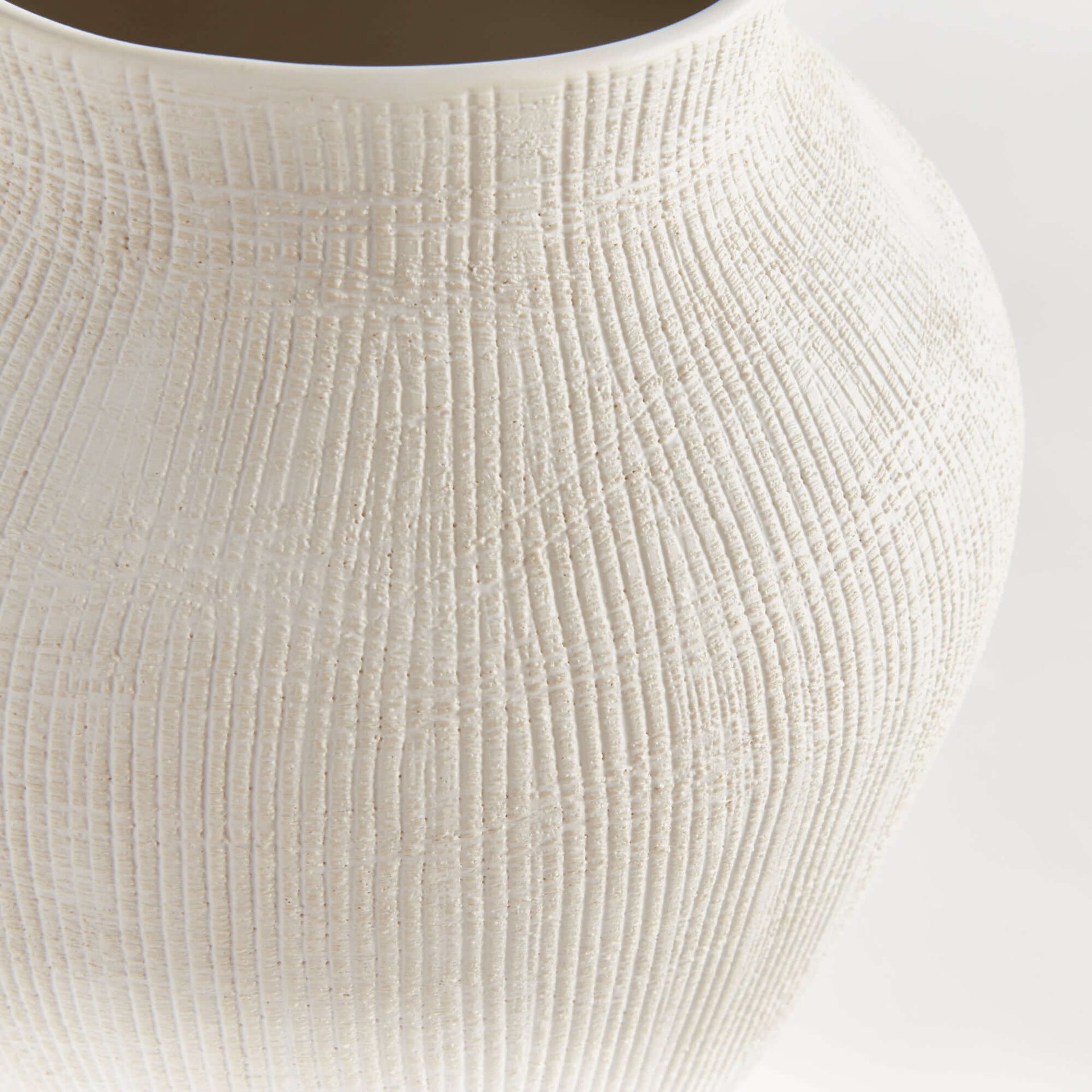 Textured White Ceramic Vase by Barclay Butera