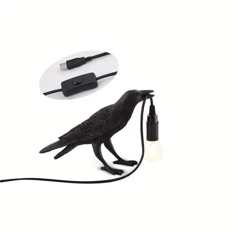 The Gothic Crow USB Port Lamp