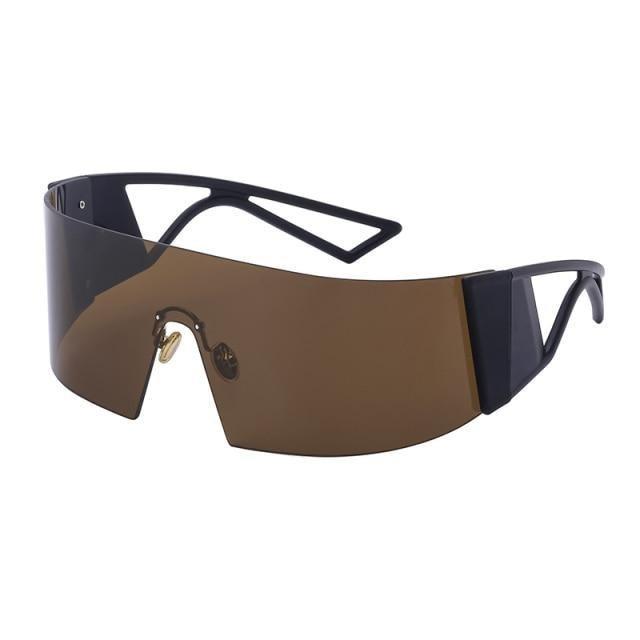 The New Sports Polarized Sunglasses UV400 Outdoor Cycling Glasses Sunglasses For Women & Men New Blue Frame Rimless Rectangle Shape  Sun Glasses For Unisex Design New Mirrored Wind Proof Sport Eyeglasses For Sunglasses