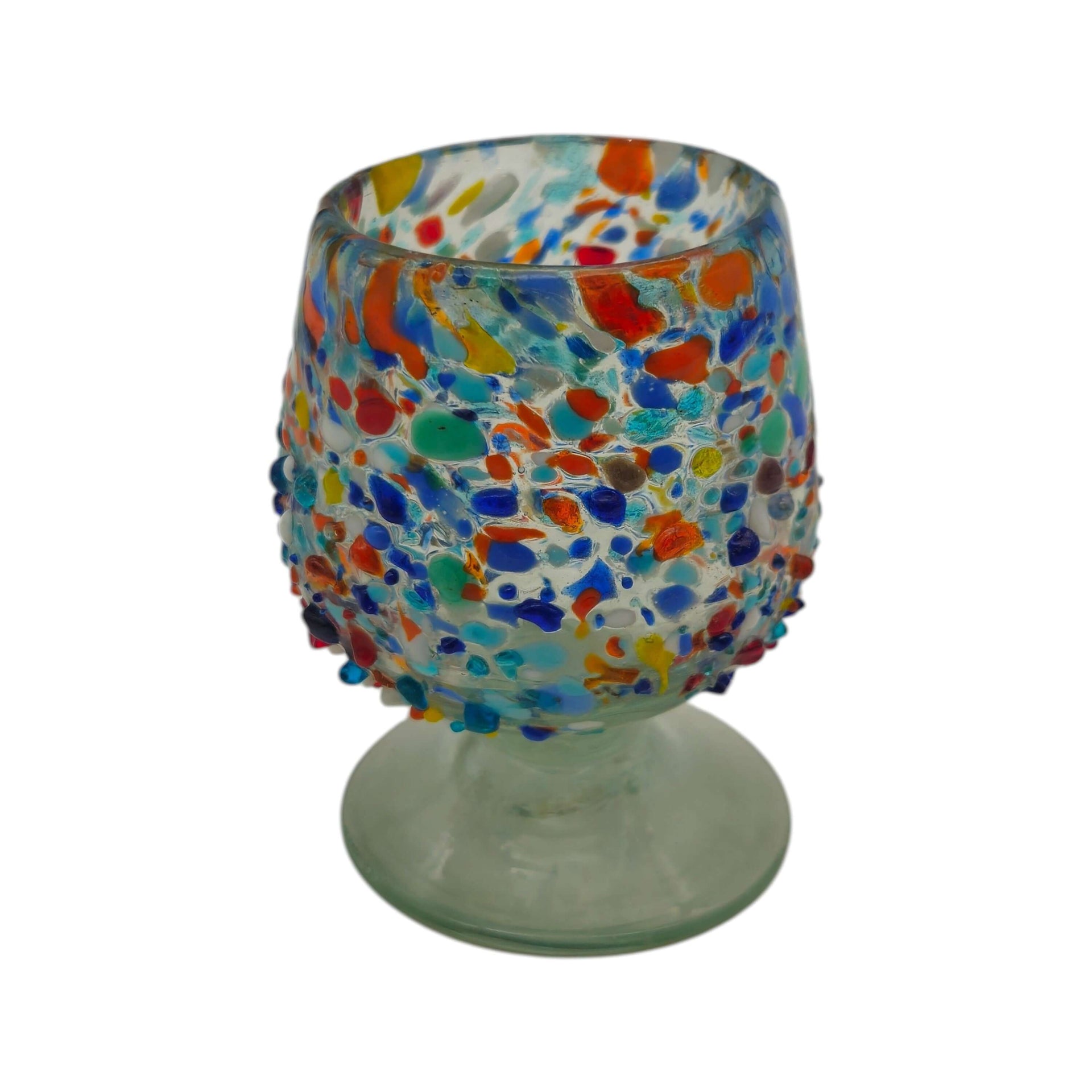 Confetti Rock Shot Glass | Handmade Mexican Cognac-Style Glass