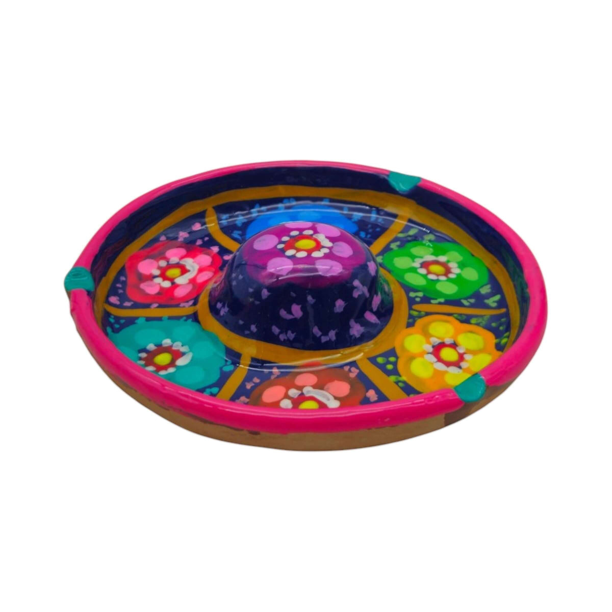 Mexican Handmade Bar Glass Rimmer | Hand-Painted Guerrero Pottery