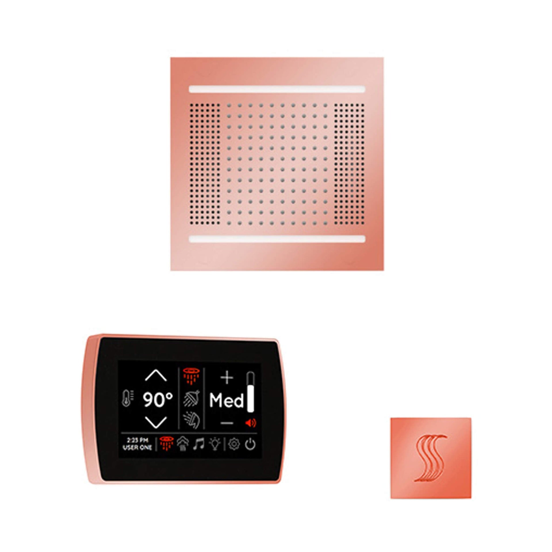 ThermaSol SignaTouch 5-Inch Display Steam Control Package With HydroVive Rainhead (SAK12821)