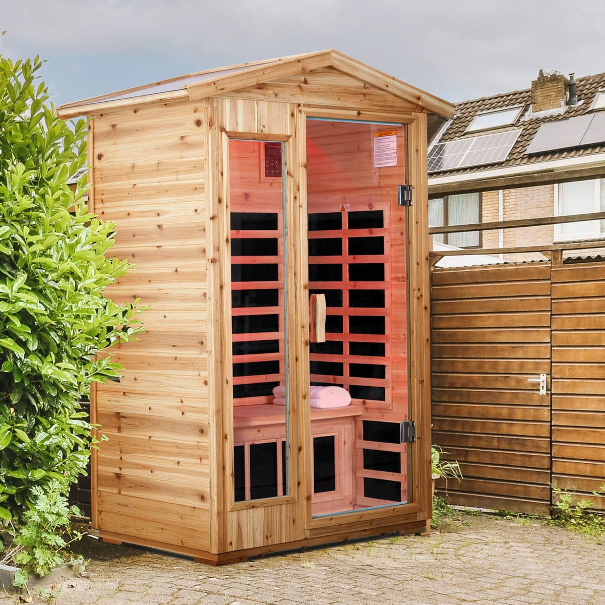 Vexa 2-Person Outdoor Infrared Sauna With Bluetooth Audio And LED Lighting (SAK28694)