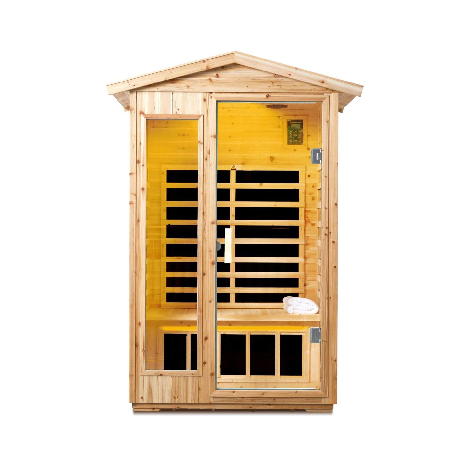 Vexa 2-Person Outdoor Infrared Sauna With Bluetooth Audio And LED Lighting (SAK28694)
