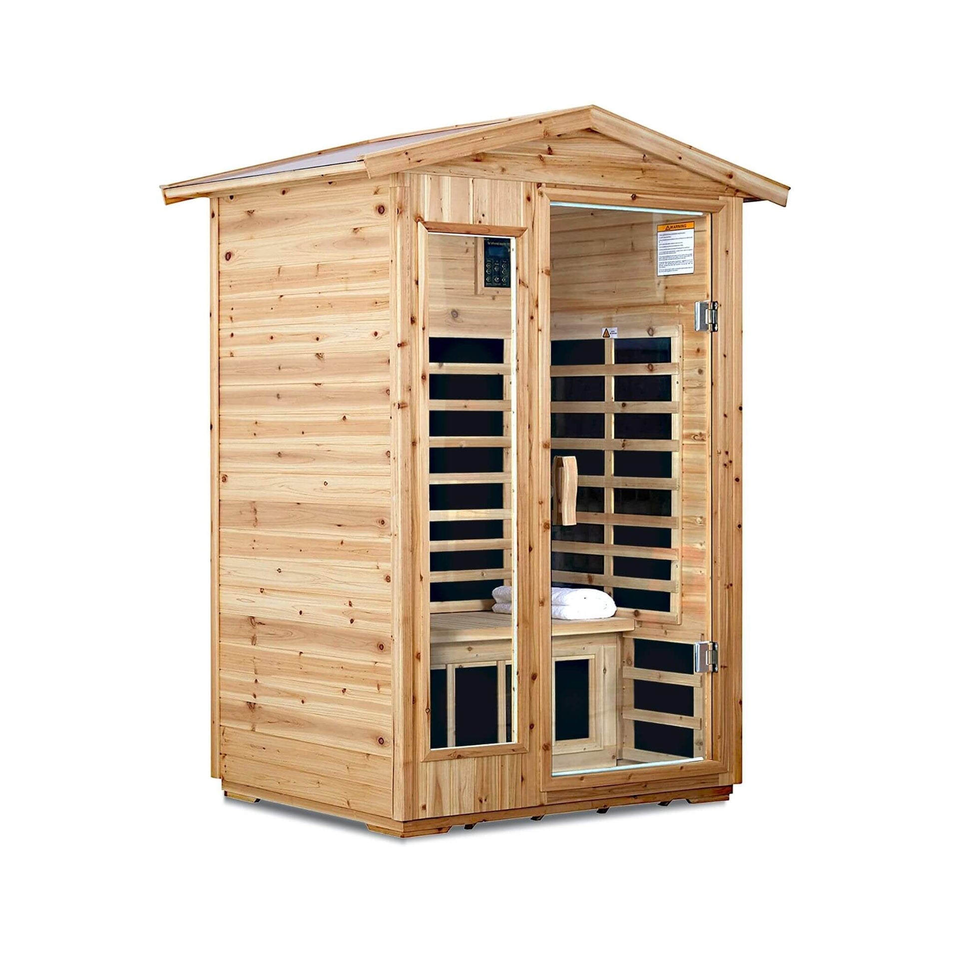Vexa 2-Person Outdoor Infrared Sauna With Bluetooth Audio And LED Lighting (SAK28694)